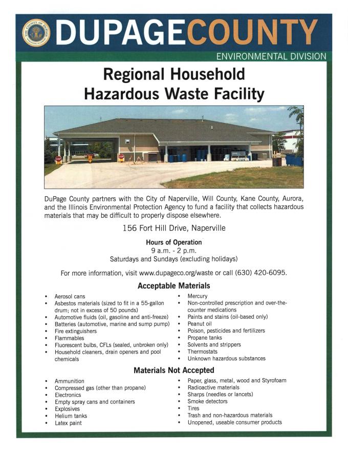 DuPage County Regional Household Hazardous Waste Facility