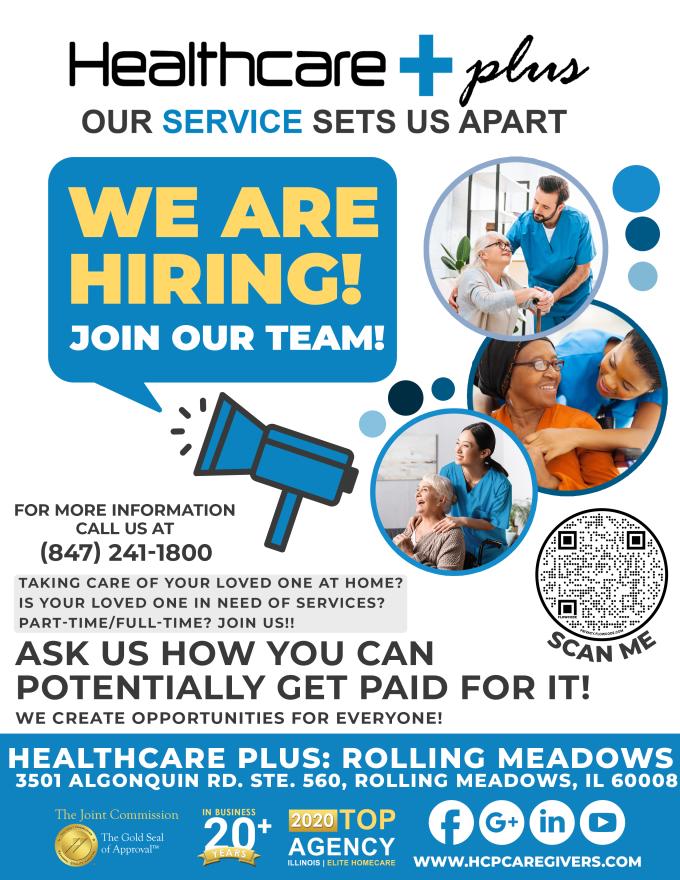 Healthcare Plus Senior Care- Now Hiring