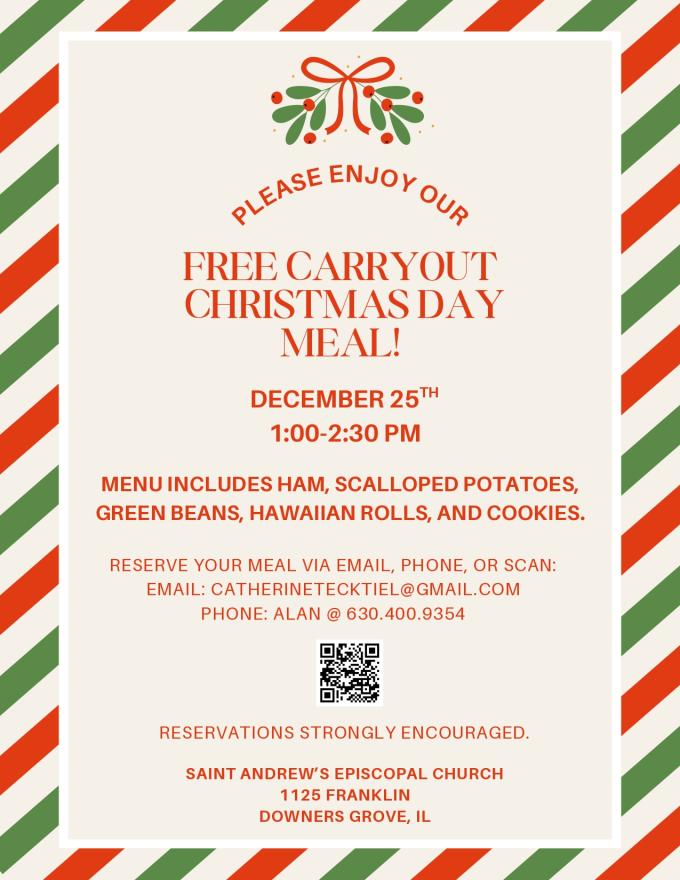 Free Carryout Christmas Day Meal