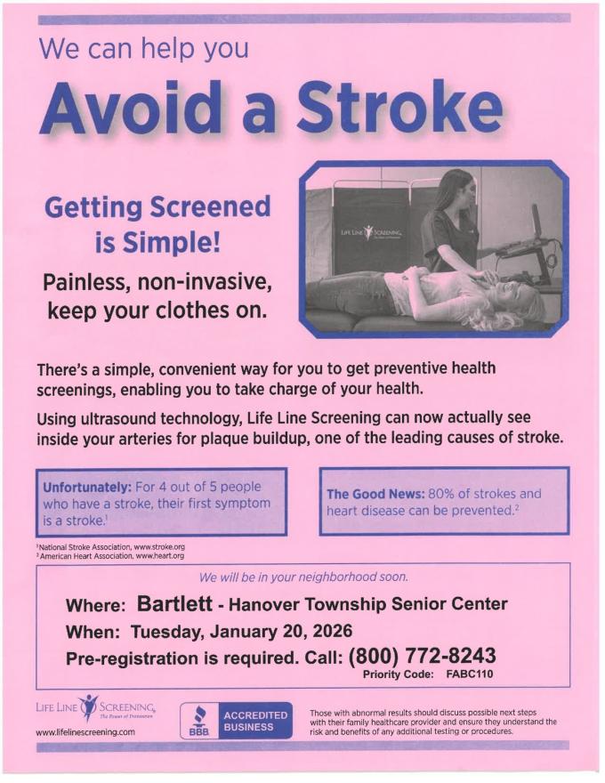 Avoid a stroke. Getting screened is simple!