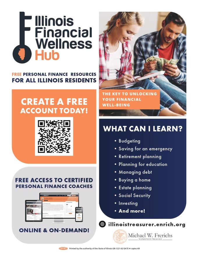 Illinois Financial Wellness Hub information. Free personal finance resources for all Illinois Residents.