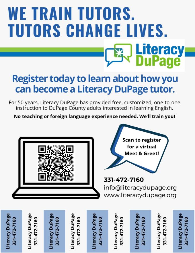 Register to learn about how you can become a Literacy DuPage Tutor.